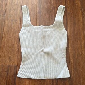Artizia Babaton sculp knit tank in matte pearl